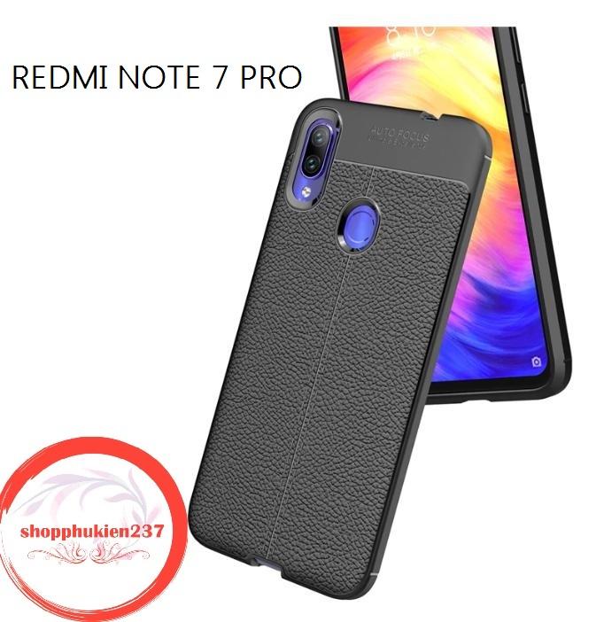 [HCM]Ốp Lưng Chống Sốc Xiaomi Redmi Note 7 Pro Ốp Dẻo Giả Da Auto Focus