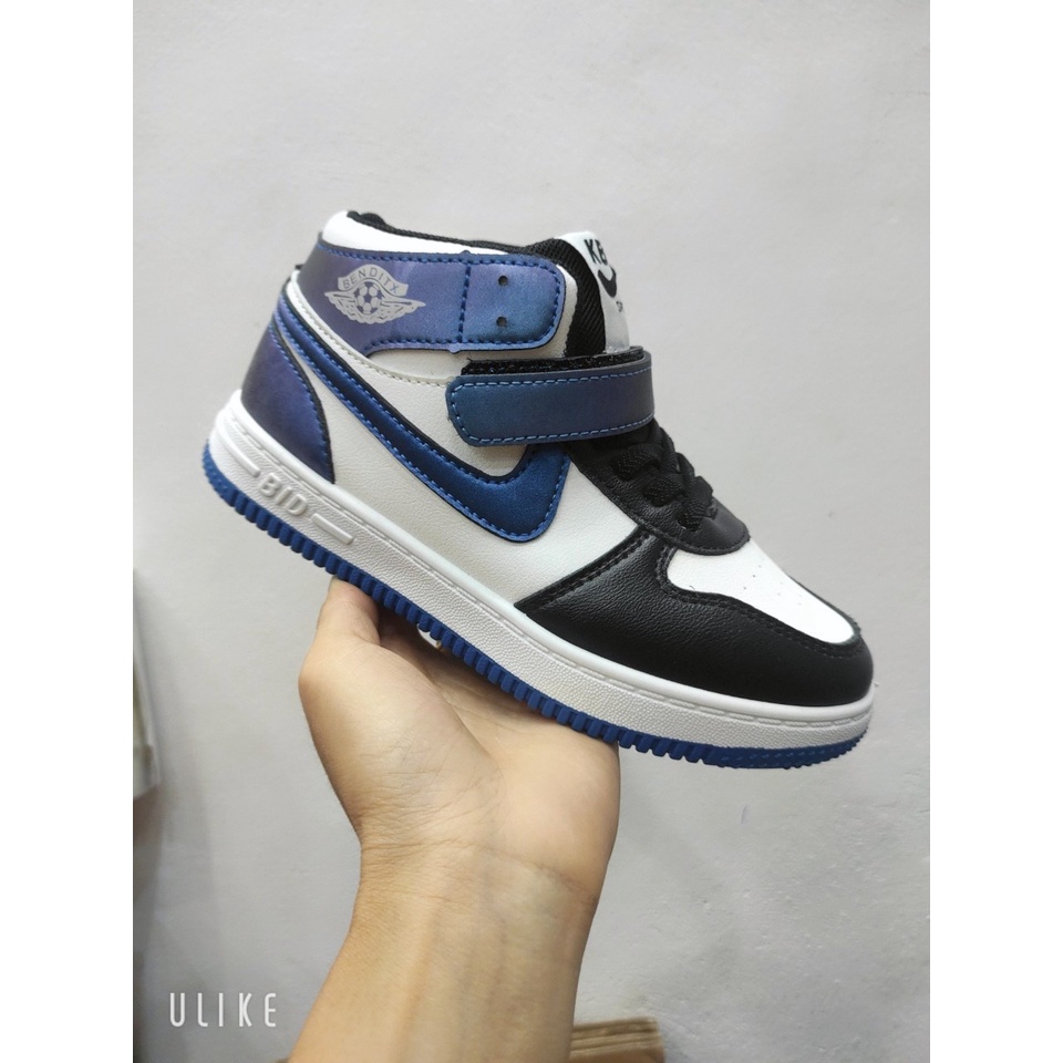 Giày thể thao cổ cao cho bé trai bé gái sz 26-37, giày jordan sneaker da mềm êm chân hàng qccc