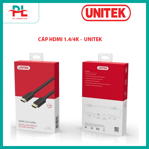 Cáp hdmi 1.4/4k - 1.5m,3m, 5m unitek