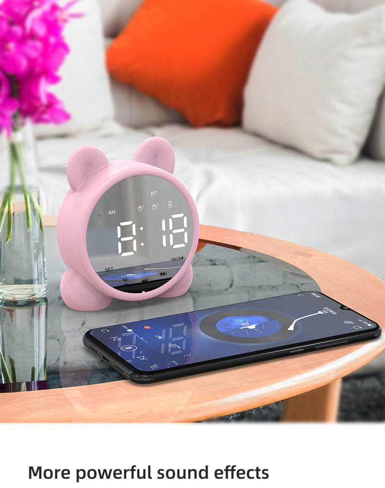 Loa Bluetooth Mini P1 Kiêm Đồng Hồ Báo Thức