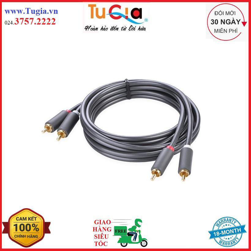 Dây cáp av 2 đầu rca dài 1.5m ugreen 10517 - hàng chính hãng
