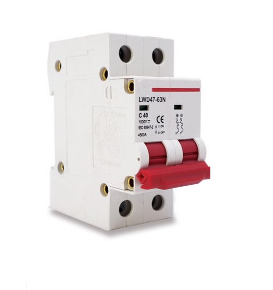 Át 1 chiều dc 1000v lw cb 1 chiều dc 1000v chuyên dụng cho hệ thống điện 1 chiều 2p 16a 25a 32a 63a lw bộ ngắt mạch 1 chiều
