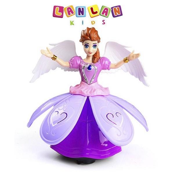 Đồ chơi công chúa Elsa cho bé gái LanLan Kids đồ chơi trẻ em có đèn xoay dễ thương