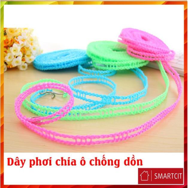 Dây phơi đồ thông minh không cần cặp có móc 2 đầu