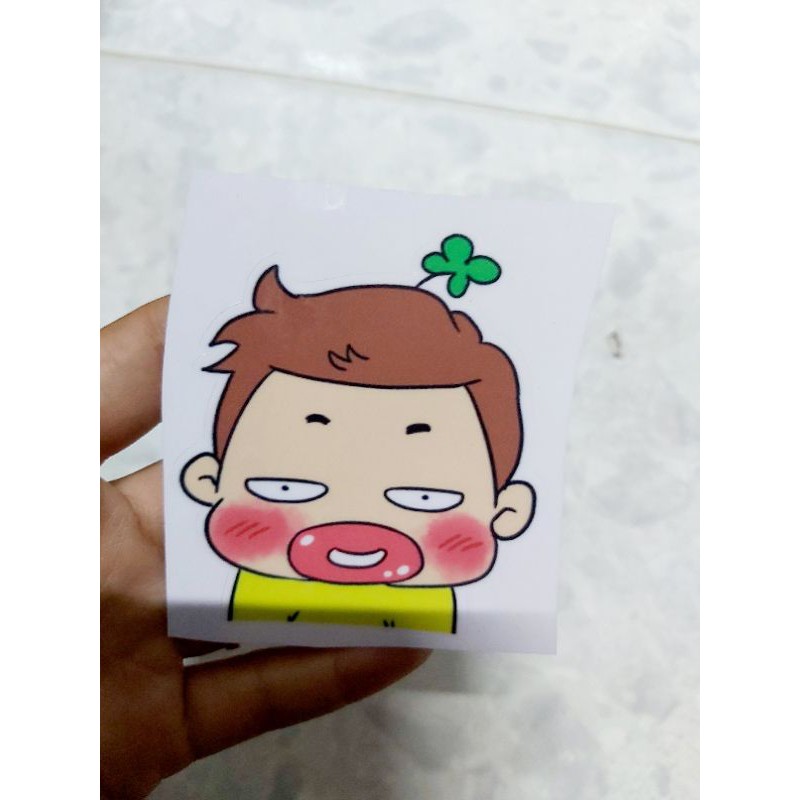 Combo 1 Tem Decal BST Quỳnh Aka 3 Dán Xe Nón, ĐT, Xe