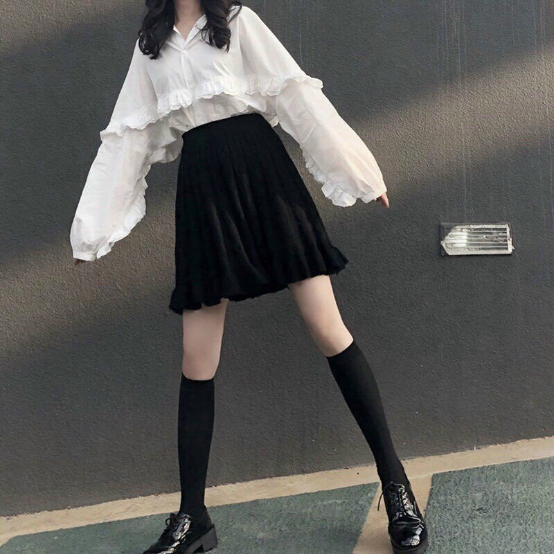 ÁO SƠ MI VIỀN BÈO SIÊU XINH-NU