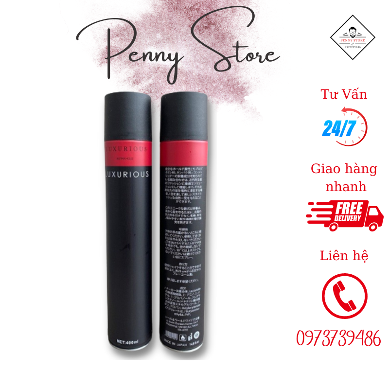 Gôm xịt tóc LUXURIOUS keo xịt tóc nam giữ nếp tóc tạo kiểu tóc - Q Cosmetics