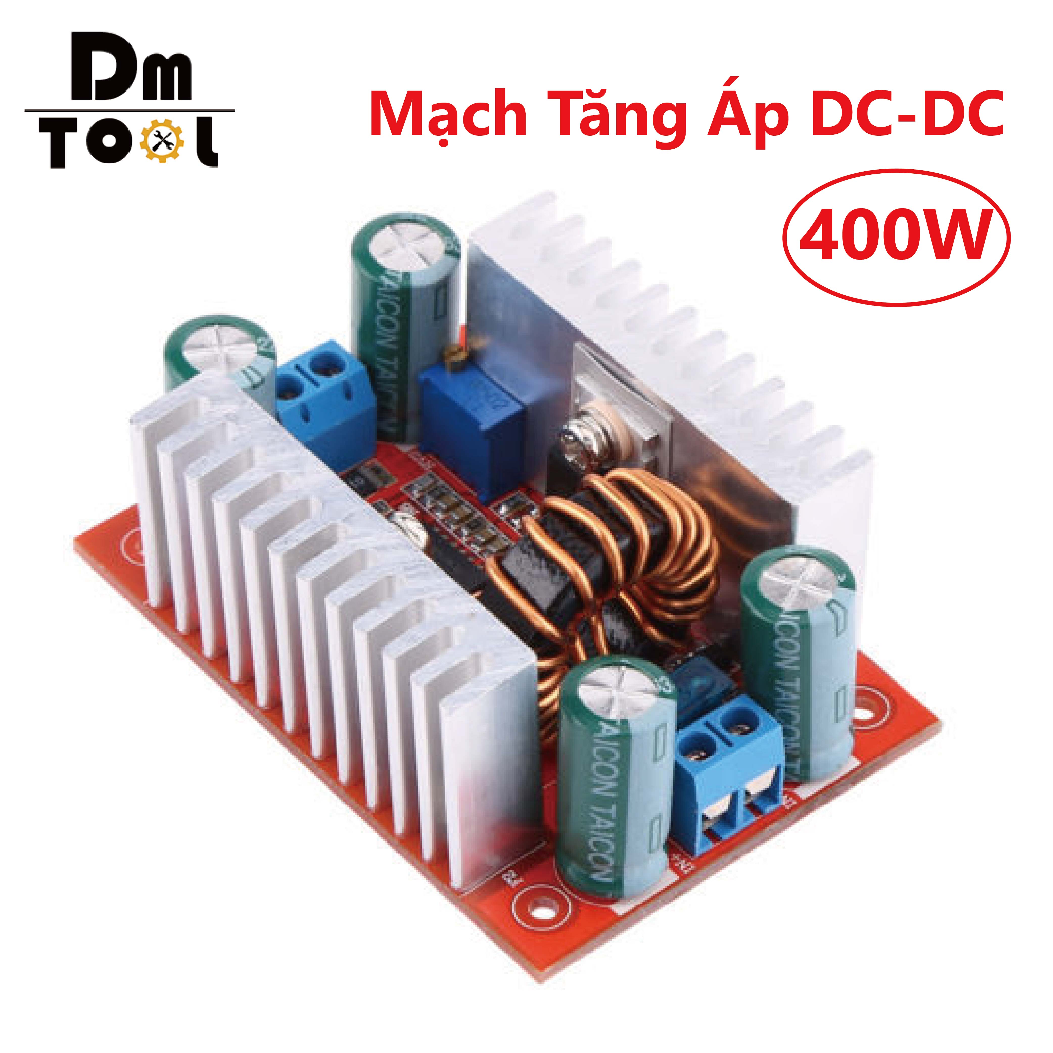 DM Mạch Tăng Áp DC-DC 15A 400W 8.5V-50V Có Chỉnh Dòng