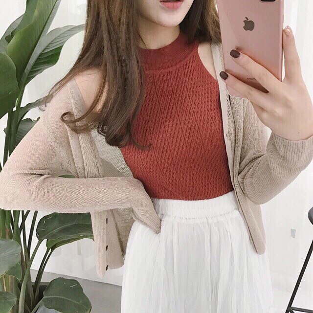 [HCM]Áo Khoác Nhẹ Len Mỏng Thời Trang
