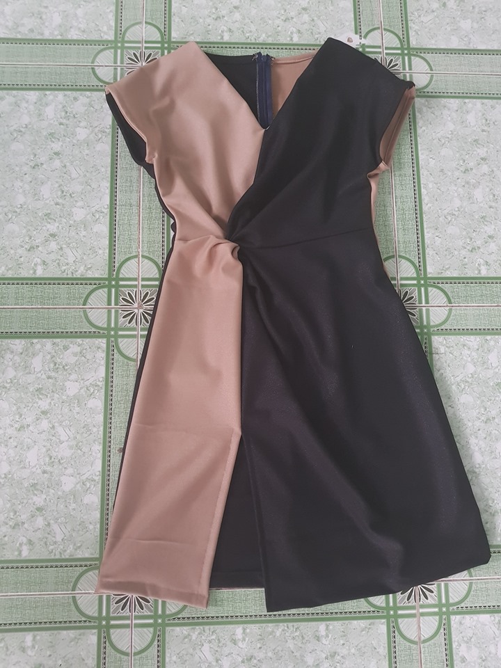 Rập Giấy DC024 - Đầm xoắn eo lệch