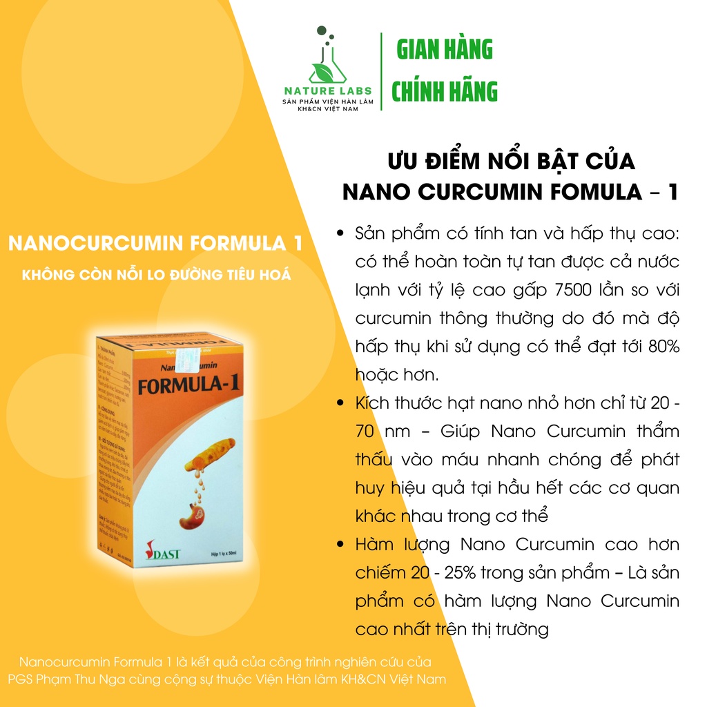 Tinh nghệ Nano Curcumin Formula 1
