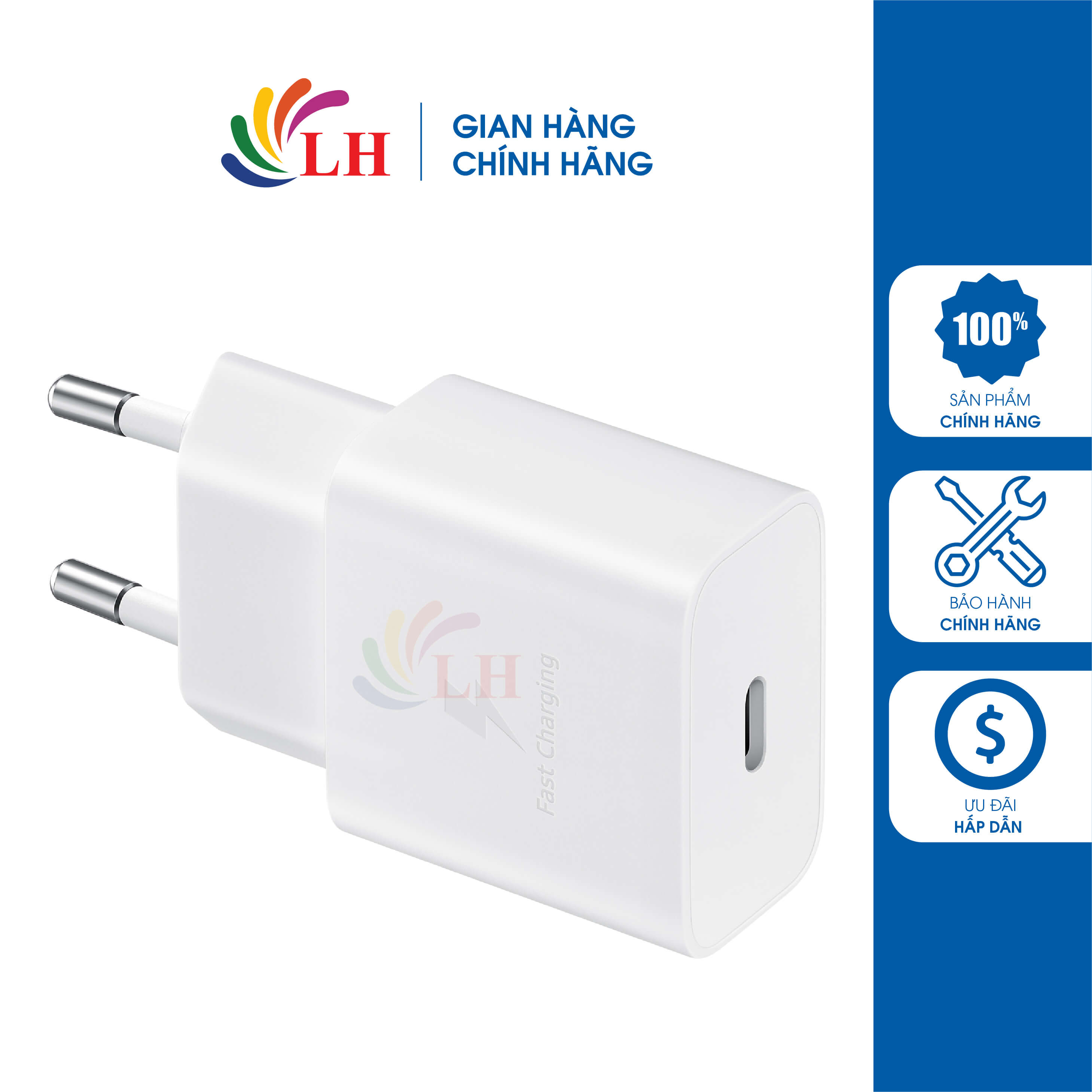 Cốc sạc samsung power adapter 1type-c 15w pd ep-t1510n - hàng chính hãng - công suất 15w, hệ thống bảo vệ an toàn