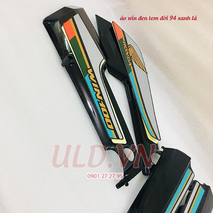 ÁO WIN ĐEN TEM ĐỜI 94 MÀU XANH LÁ