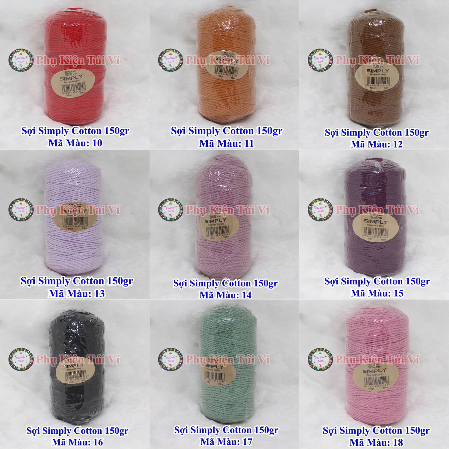 Sợi simply cotton 150 gr