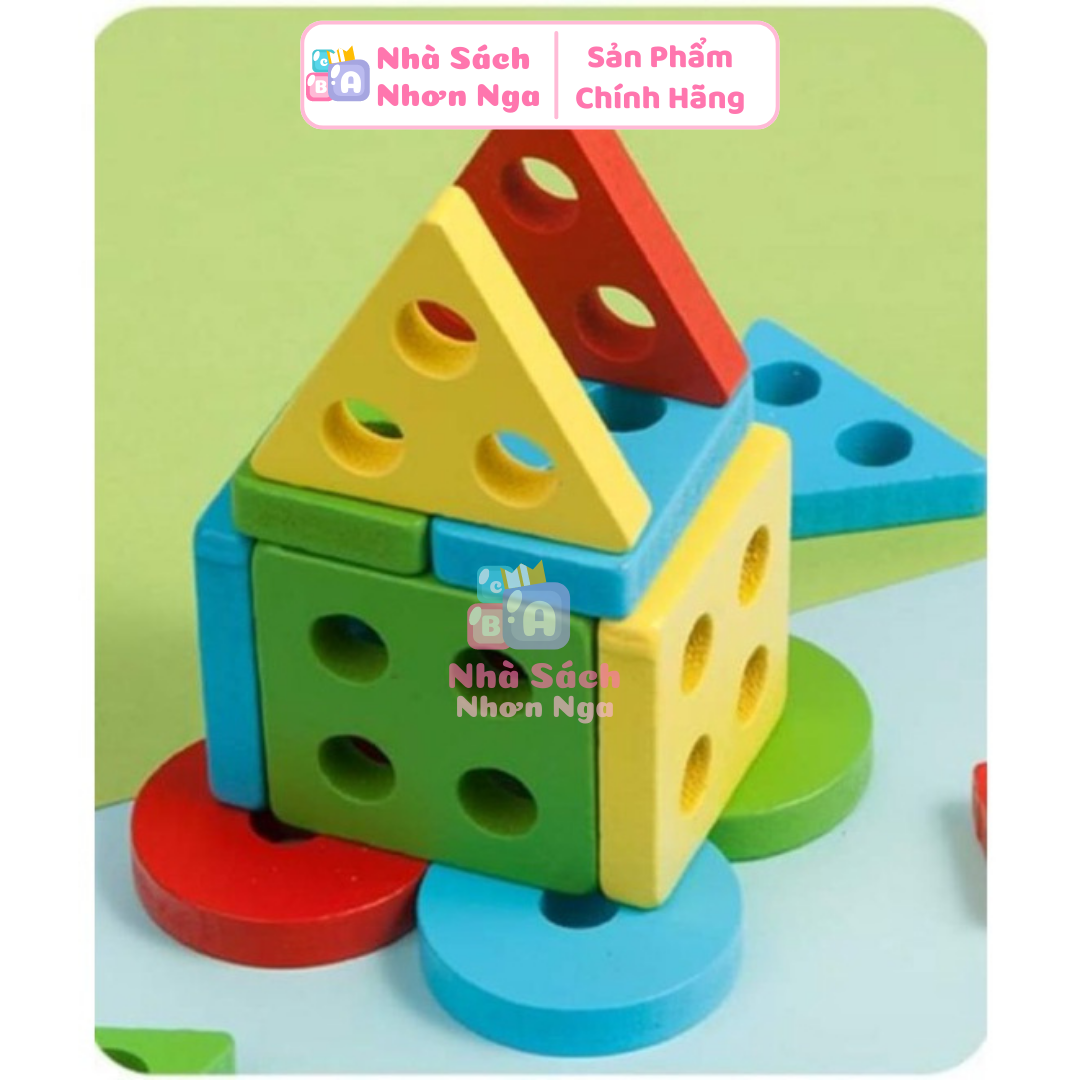 Đồ Chơi Thả 4 Cọc Gỗ Dạng Dài
