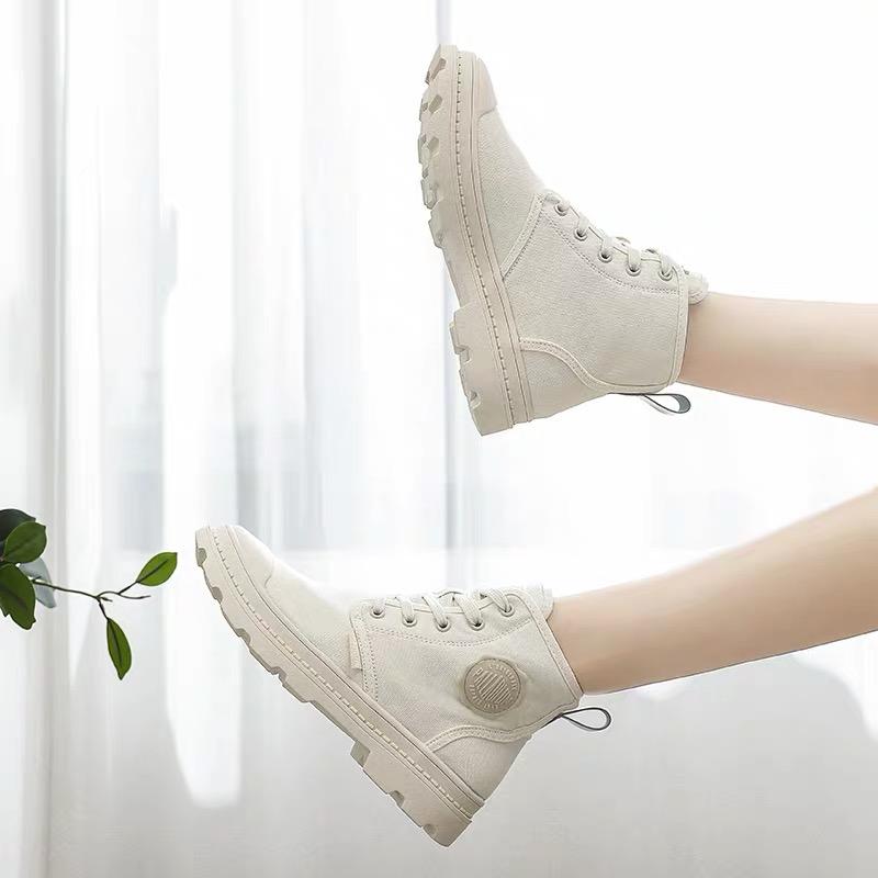 Giầy Nữ Sneaker Cao Cổ (Bốt)  Platinum Unisex (Grab Store)