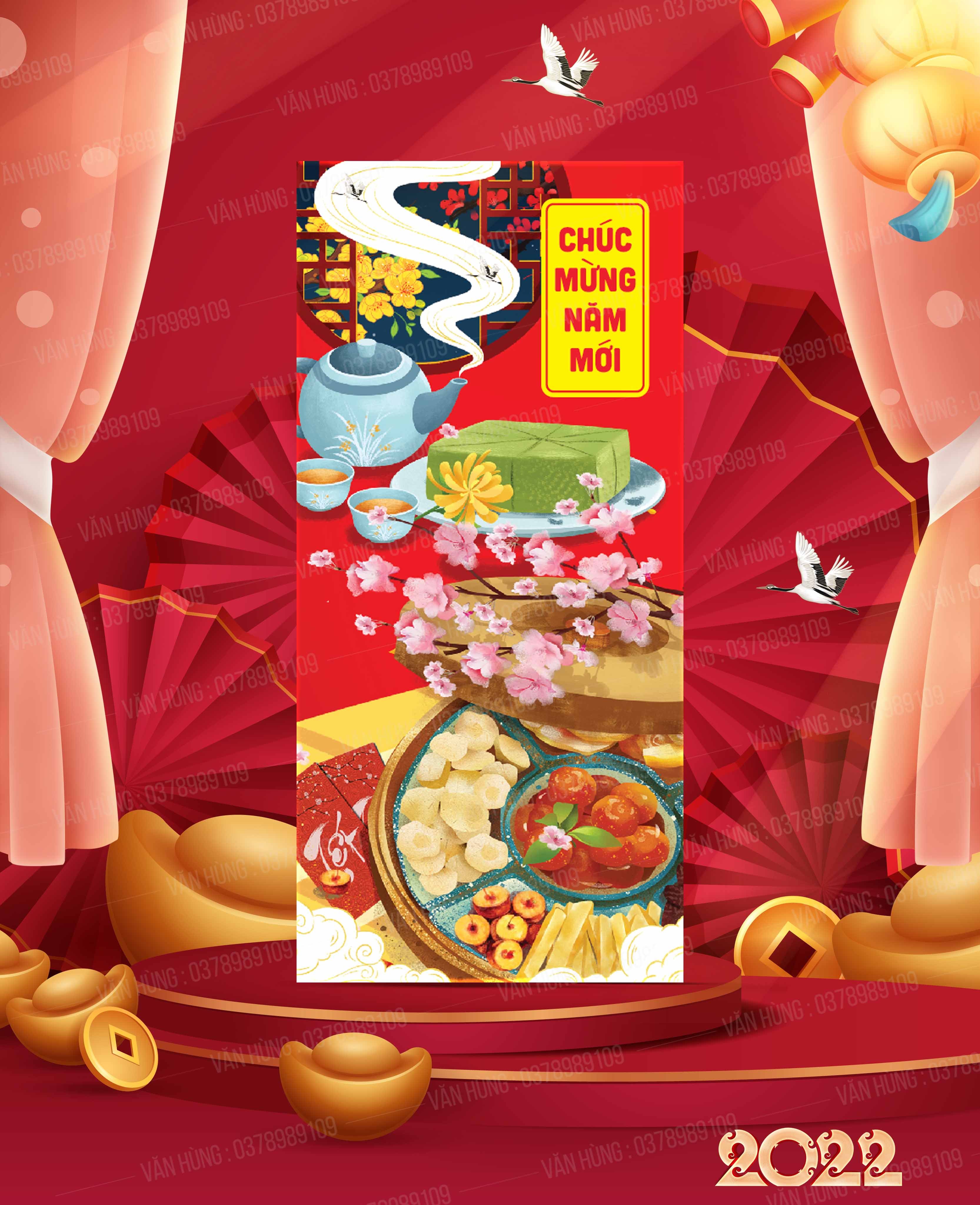 Combo 100 Bao lì xì truyền thống tết 2022