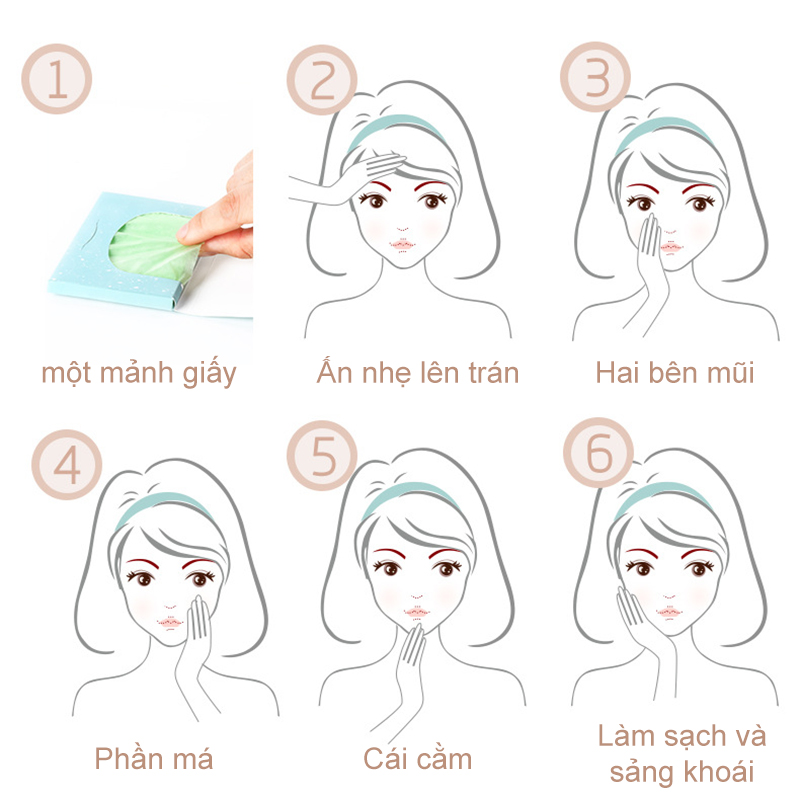 【Urbeauty Mall】Gói giấy thấm dầu gói 100 miếng(Mẫu Ngẫu Nhiên)