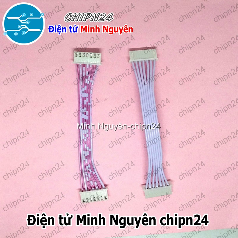 [1 sợi] (P6) Dây bẹ trắng 7P XH2.54mm 2 đầu cắm dài 10cm - HH004933