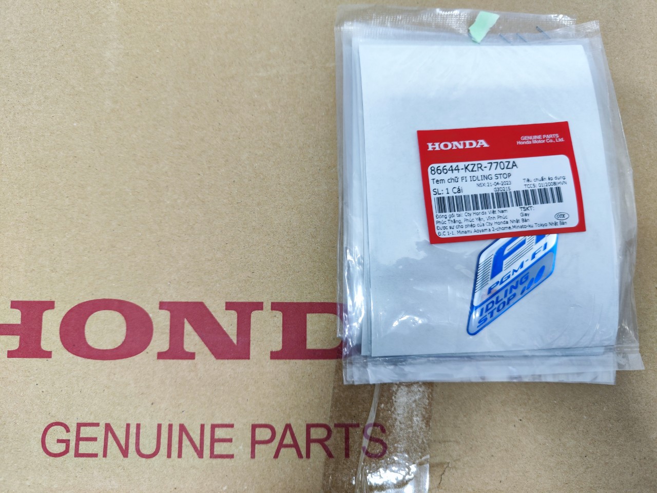 Tem chữ honda fi idling stop