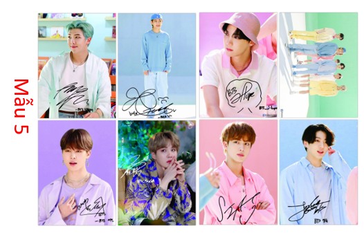 sét card BTS 8 TẤM A6(10x14cm)
