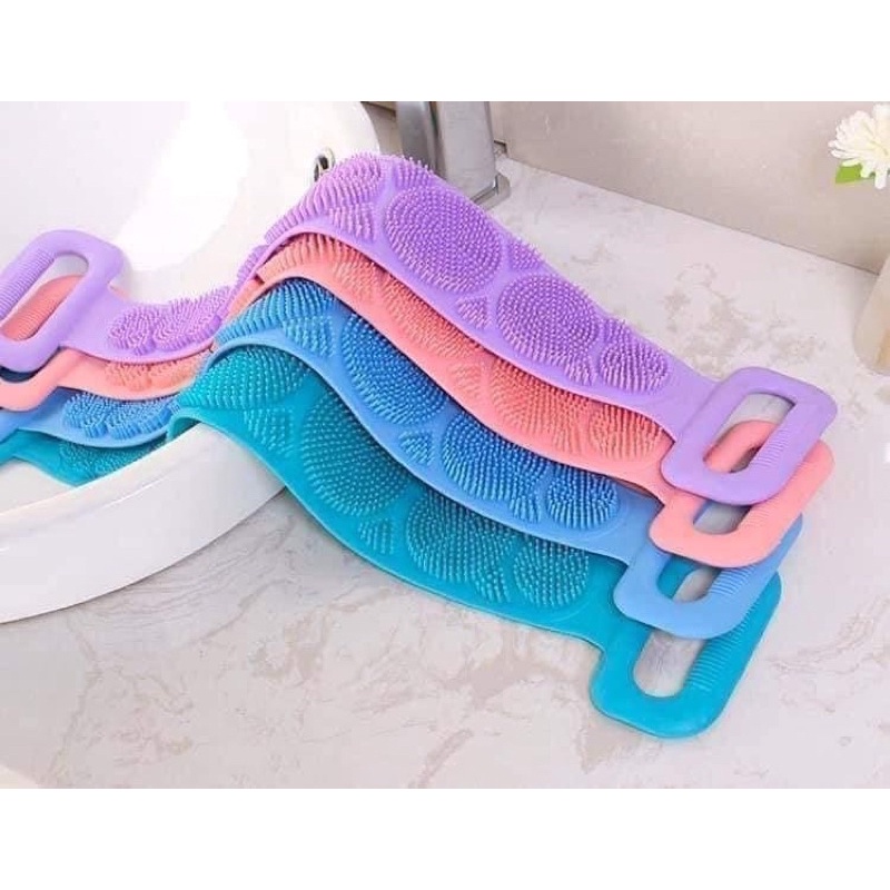 Cọ Lưng Silicon 2 mặt Dây Tắm Chà Lưng, tẩy da chết