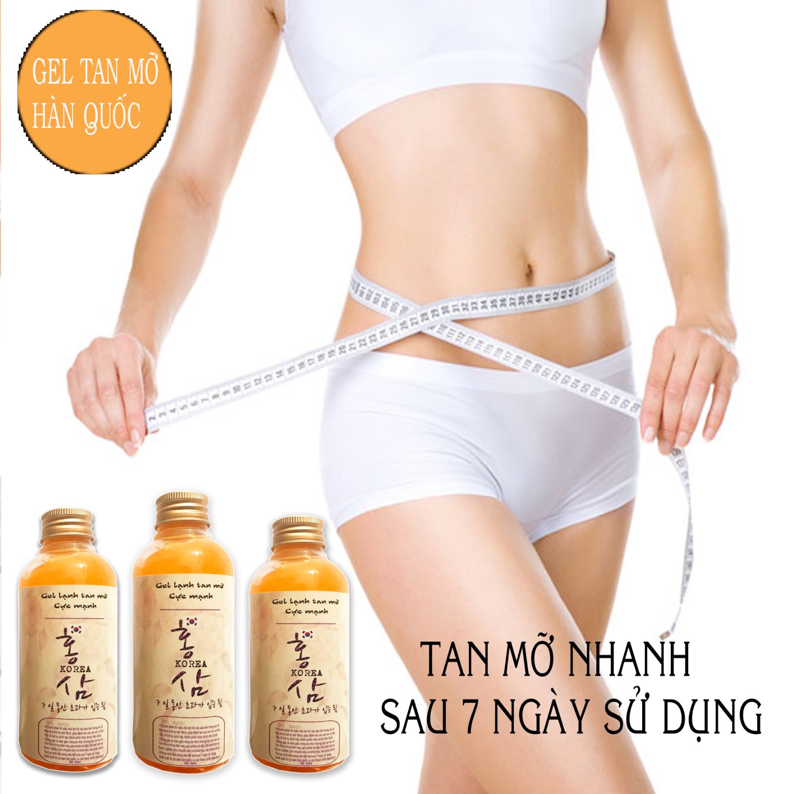 [HCM]Gel Tan Mỡ Cấp Tốc Tặng Đai Nịt Bụng Hàn Quốc