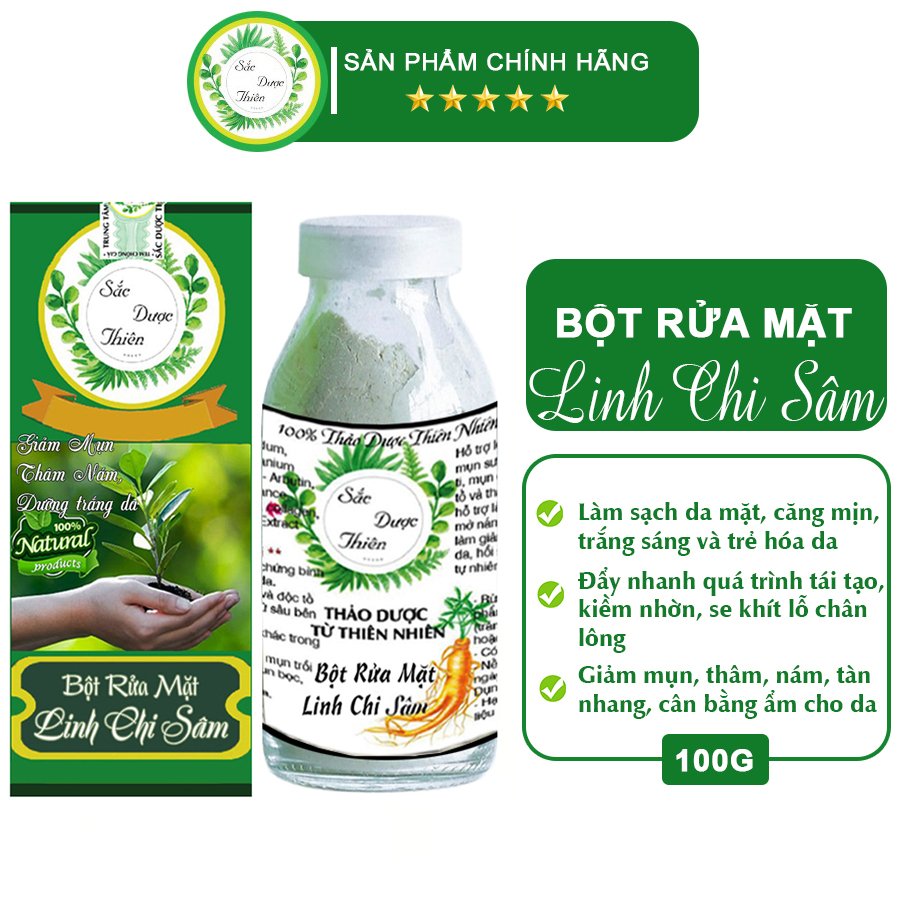 COMBO DƯỠNG DA THẦN KỲ SẮC DƯỢC THIÊN LINH CHI SÂM + BẠCH NGỌC THẢO - Loại bỏ mụn nám tàn nhang, làm mờ sẹo, mờ thâm [HCM]