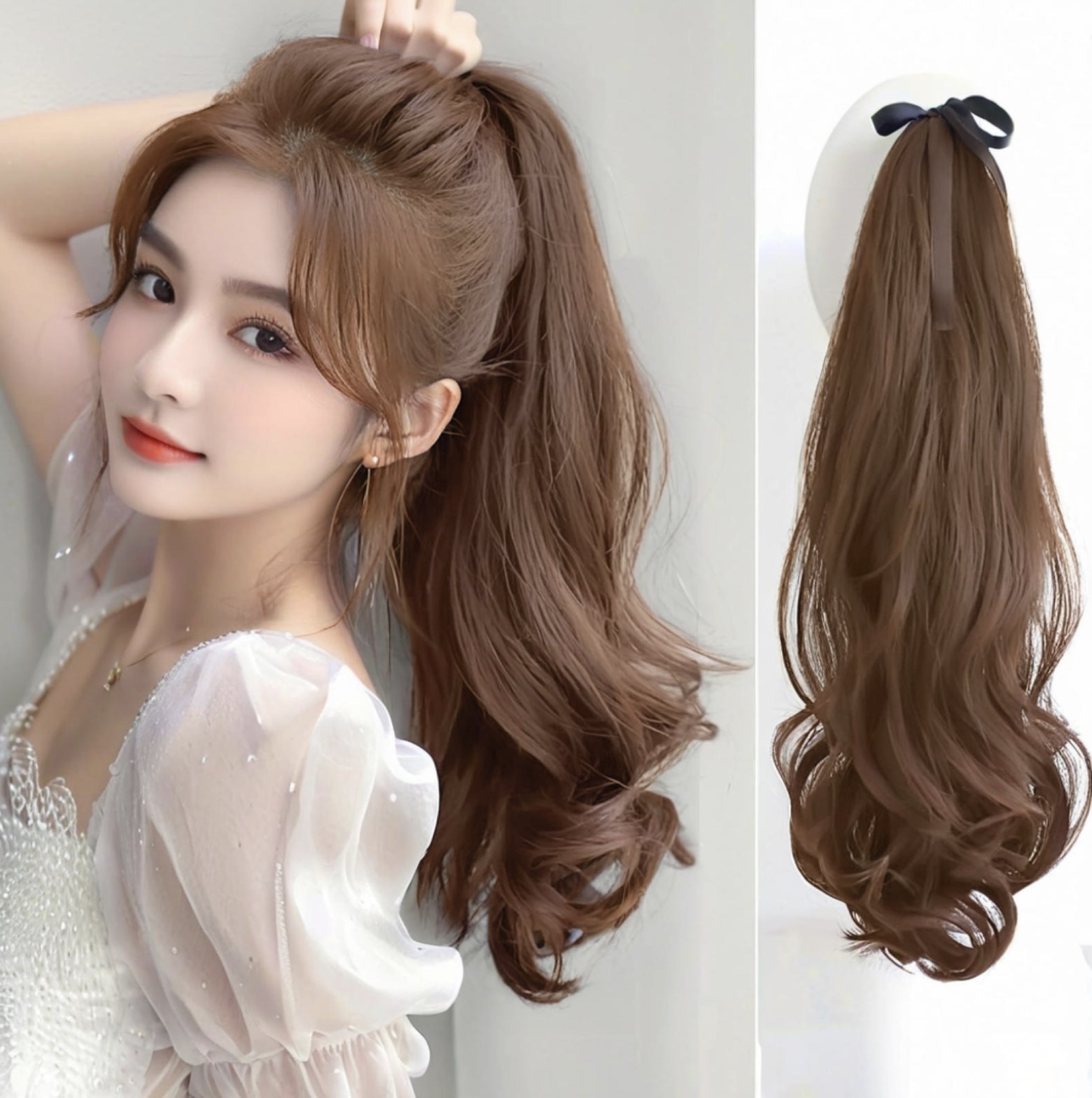 Ngoặm kẹp đuôi tóc giả thời trang ( dài 40cm )