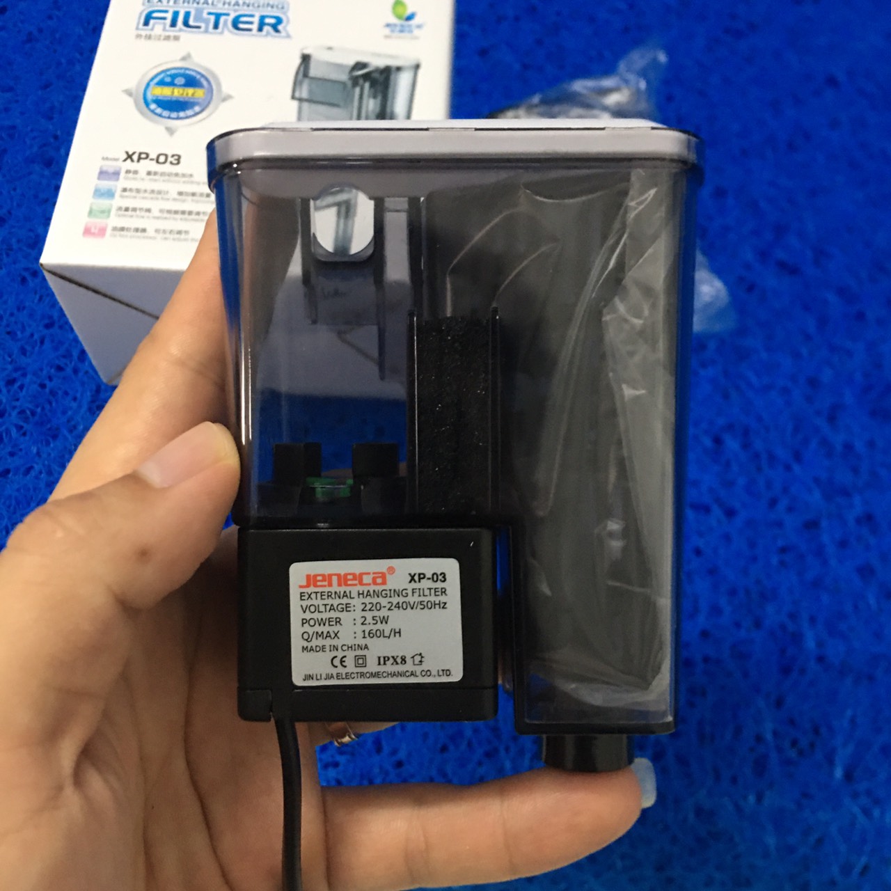 MÁY LỌC THÁC TREO THÀNH BỂ JENECA XP 03 CHO BỂ CÁ CẢNH