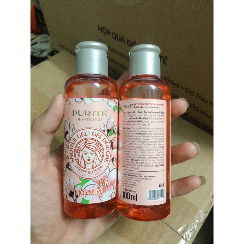 sữa tắm purite hoa anh đào 100ml-1 chai