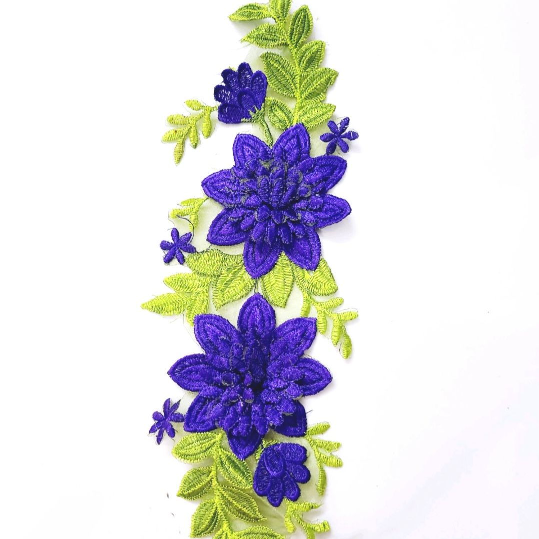 Hoa thêu nổi 3D trang trí may lên áo dài cao cấp