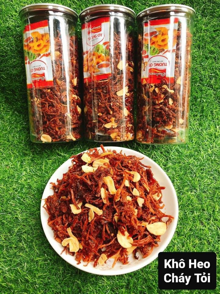KHÔ HEO CHÁY TỎI LON 300GRAM