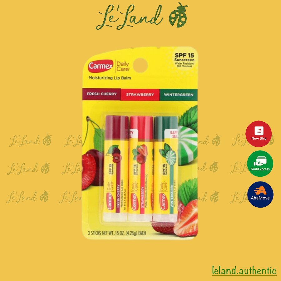 Son Dưỡng Môi Carmex Set 3 Thỏi Có Mùi