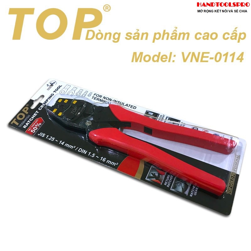 Kìm bấm đầu cosse số 14 TOP VNE-0114 (1.25-14mm2)
