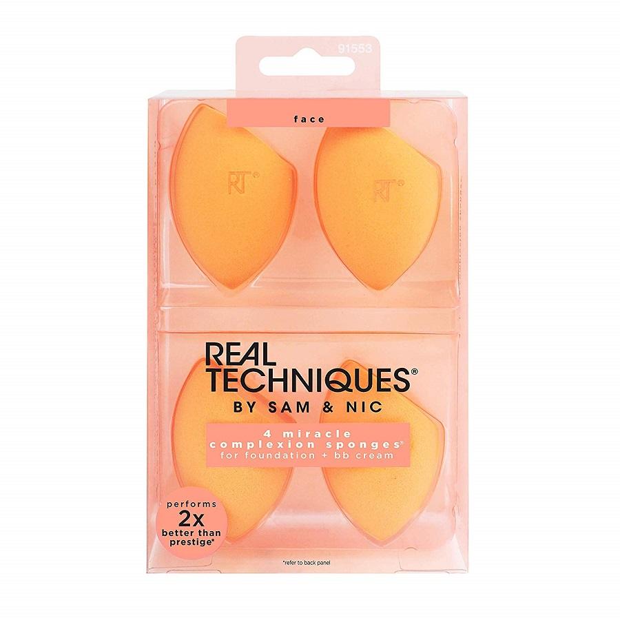 Set mút trang điểm Real Techniques By Sam & Nic 4 cái ( Cam )
