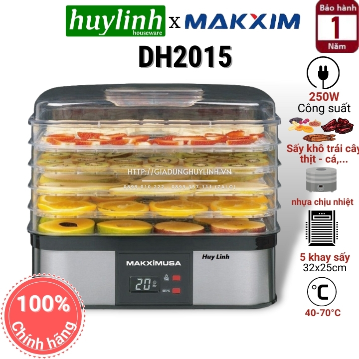 Máy sấy trái cây thực phẩm makxim mkx-dh-2015 - tiross ts9682