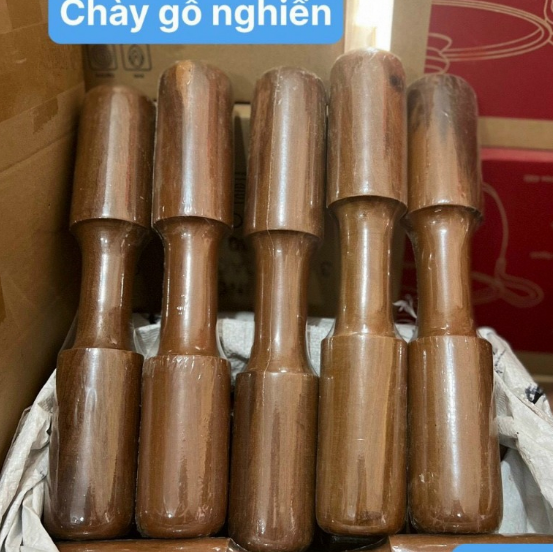 Chày gỗ nghiến tây bắc 2 đầu dài 34cm