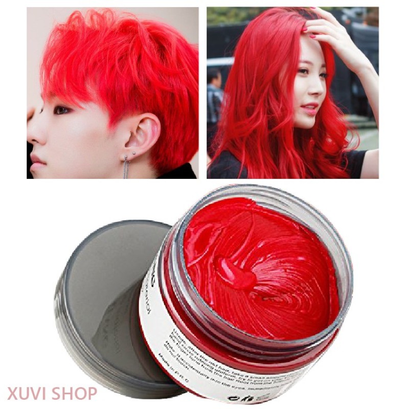 Sáp Vuốt Tóc Màu Tạo Kiểu FASHION Đỏ Hồng 120g Nhuộm Tạm Thời Tại Nhà XUVI SHOP