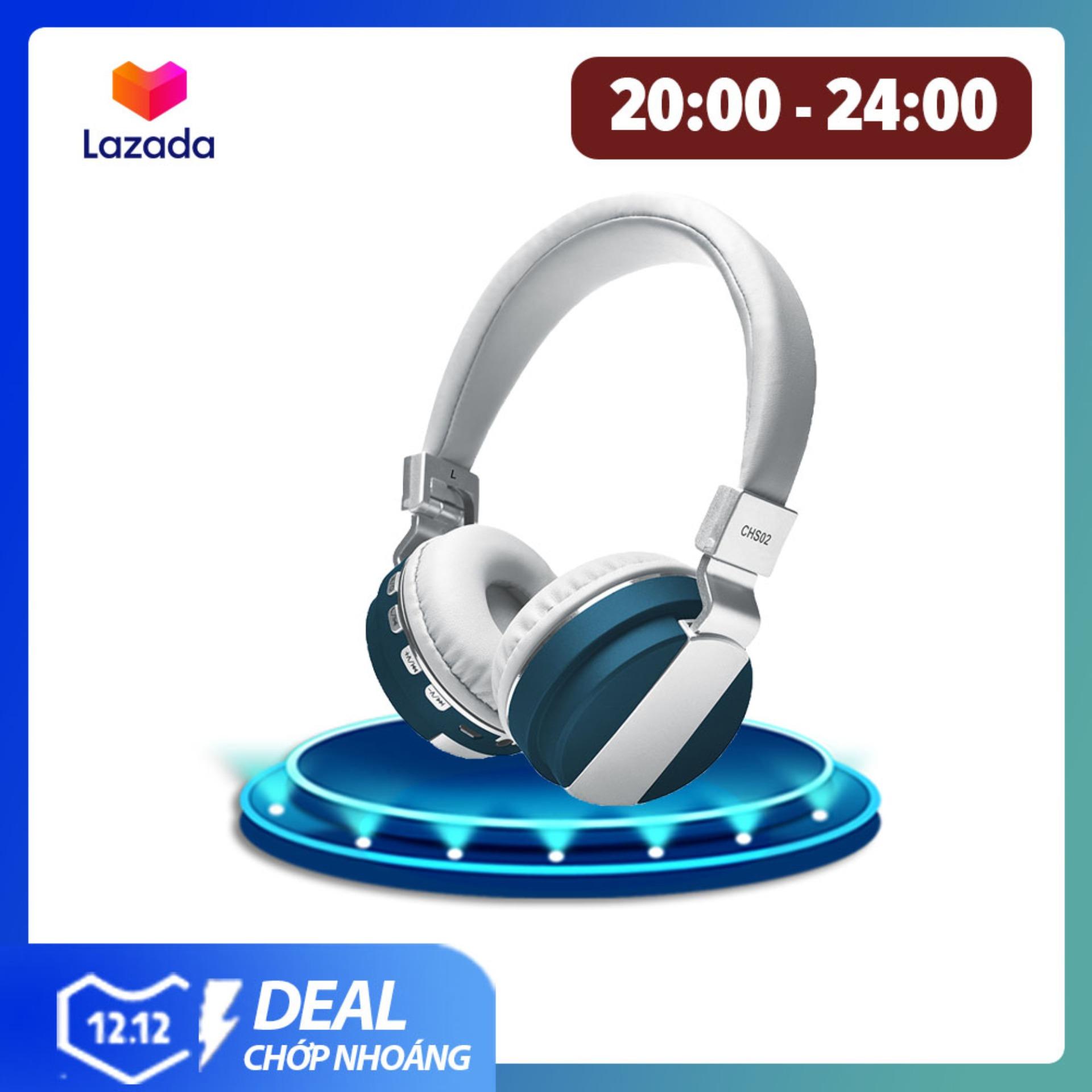 Tai Nghe Bluetooth, Mua Tai Nghe Bluetooth 5.0- CH-02 418, tai nghe cho bà bầu - TAI NGHE XỊN- Tai Nghe Over Ear, Tai Nghe Chụp Tai