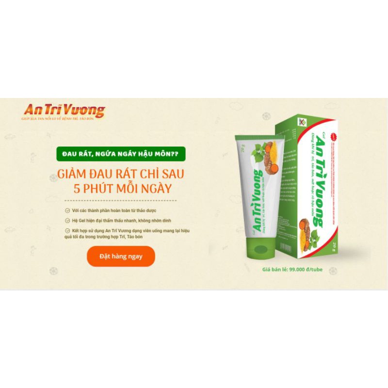 COMBO An Trĩ Vương ( Viên Uống + Gel Bôi )