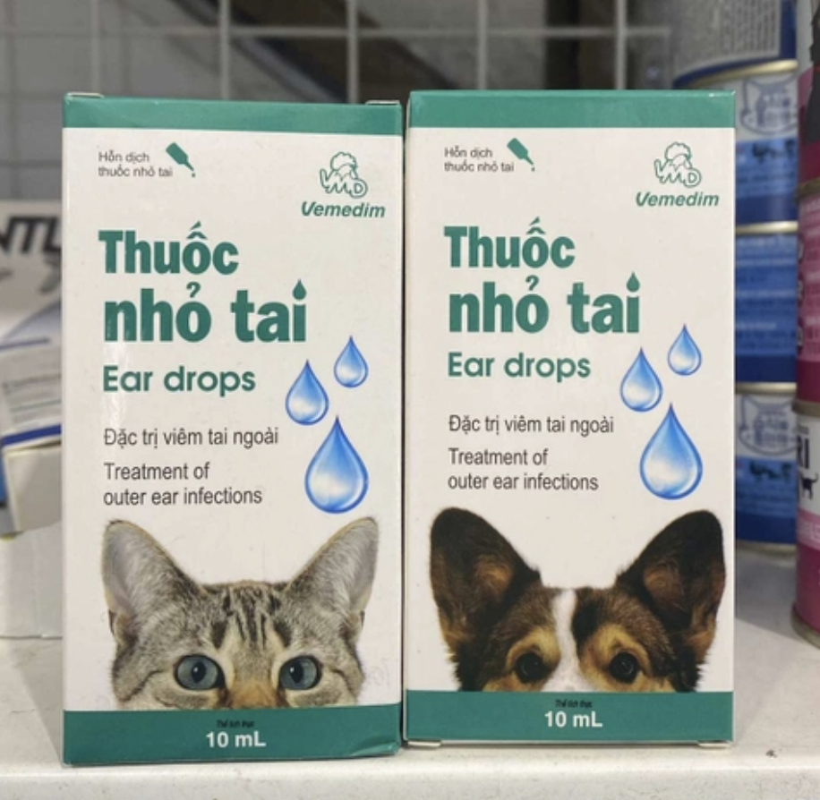 Nhỏ tai Vemedim cho chó mèo 10ml