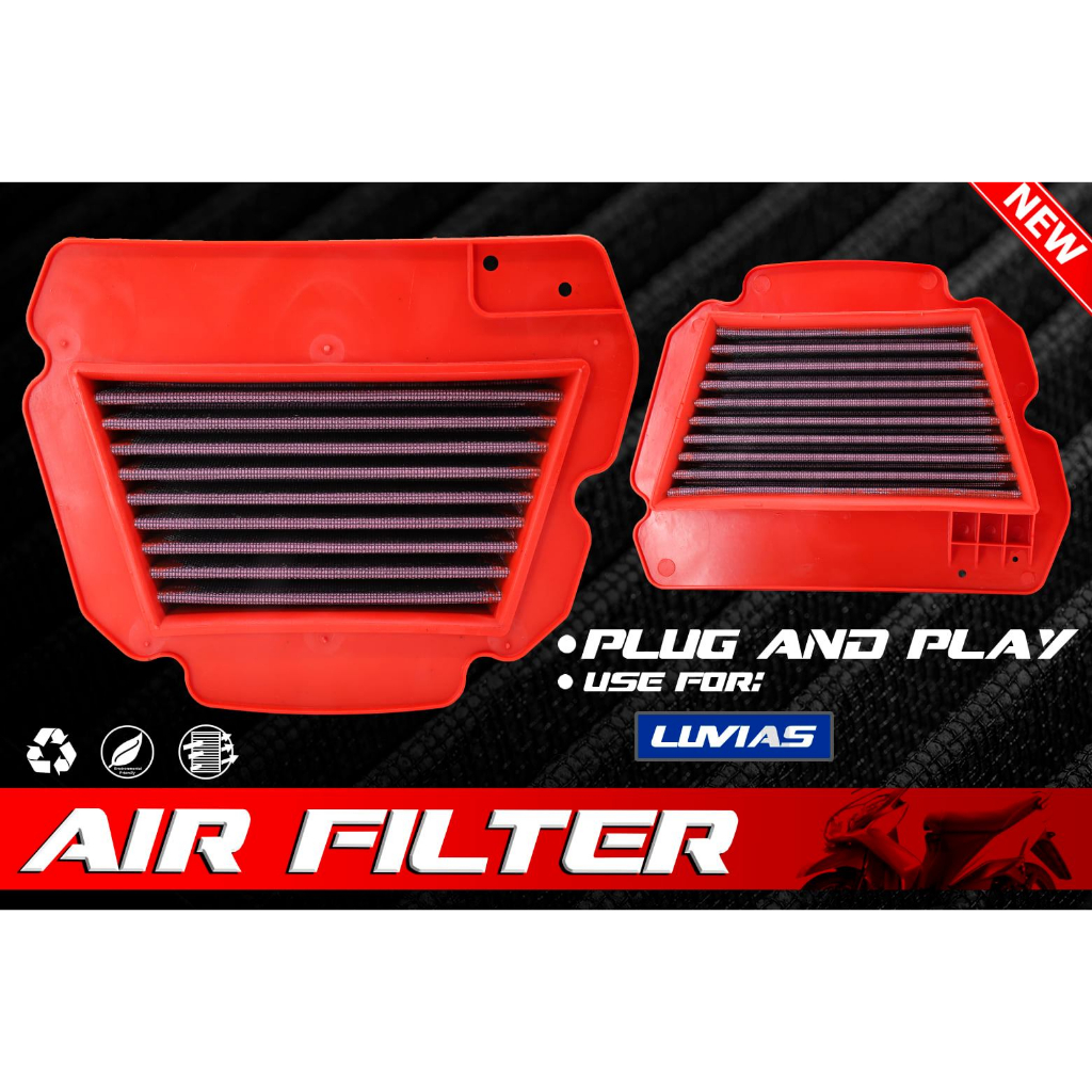 Lọc gió tăng tốc luvias / mio 125 fi - xăng cơ