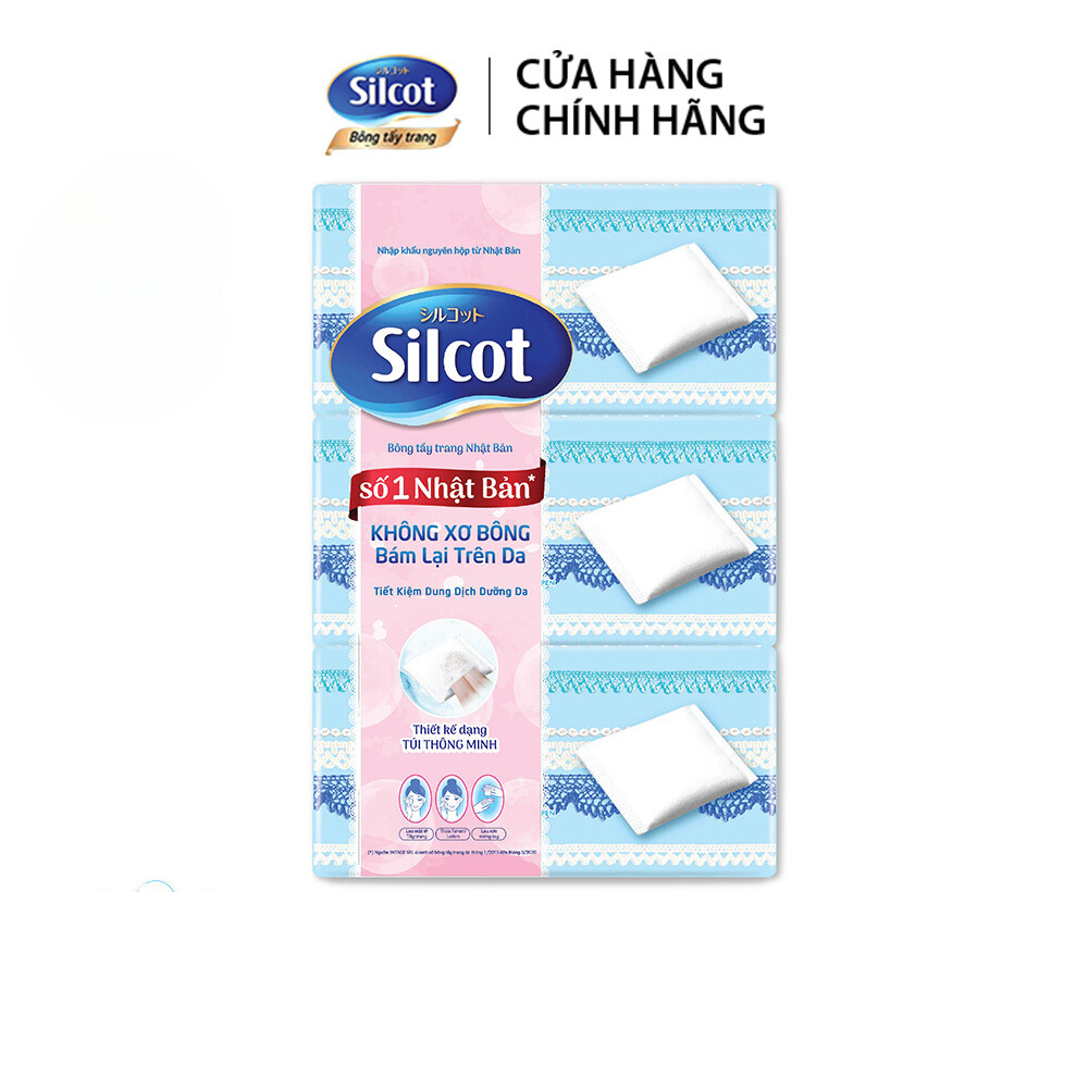Combo 3 Bông tẩy trang Silcot hộp 82 miếng