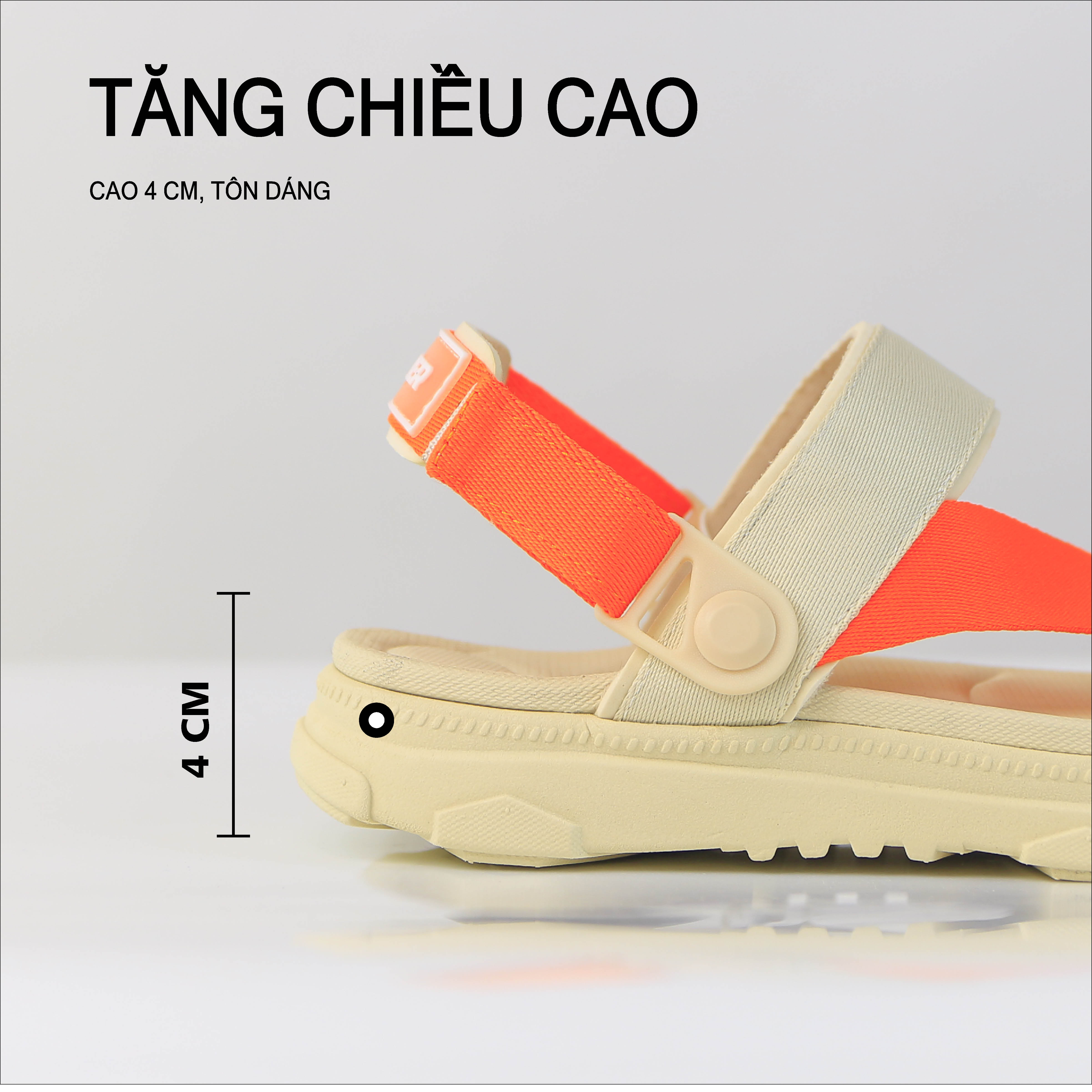 Giày Sandal SYNDER SD2 Màu Be Cam [ kèm hộp + vớ ]