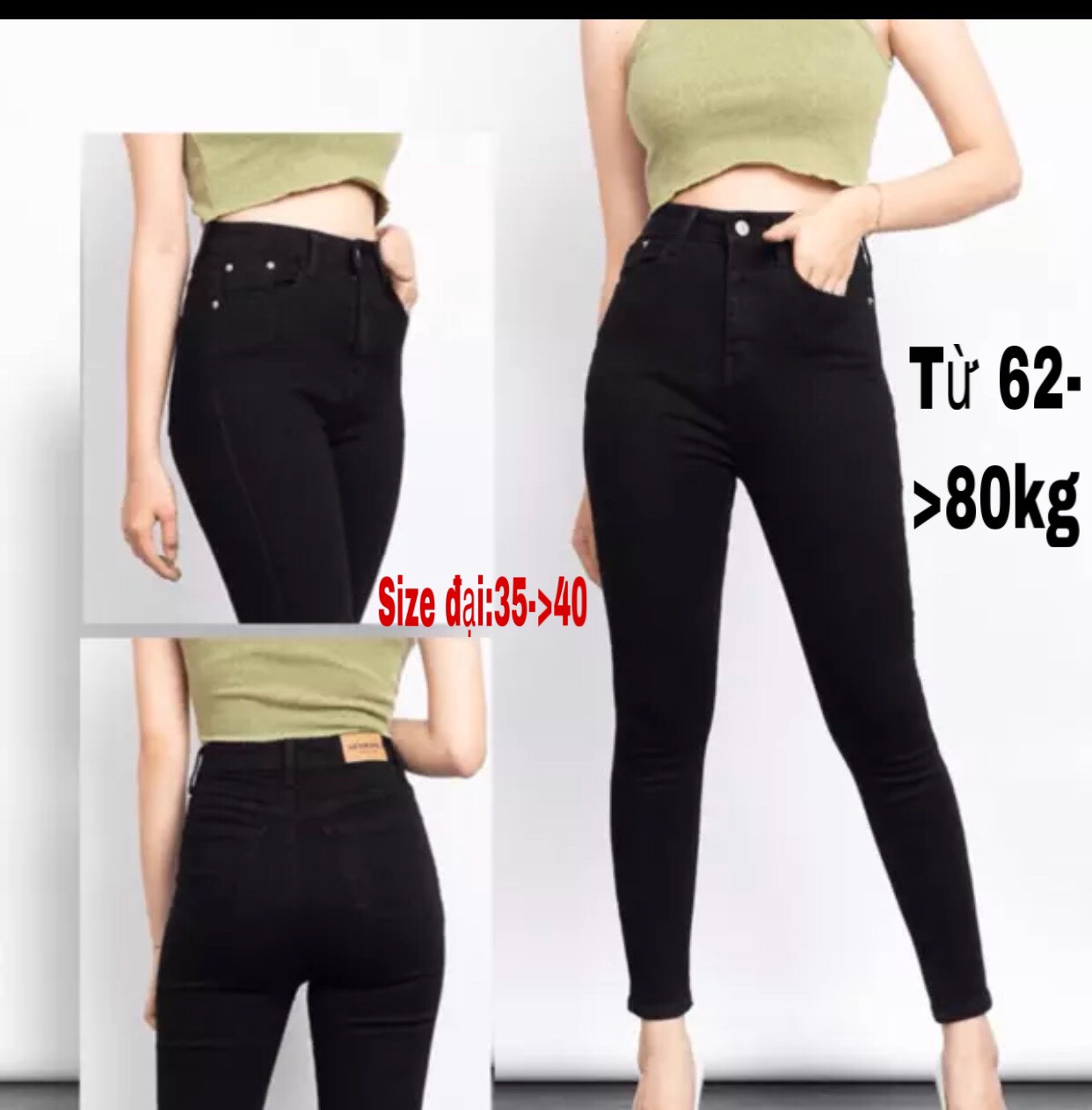 Quần jean nữ bigsize co giãn, quần bò nữ biggize