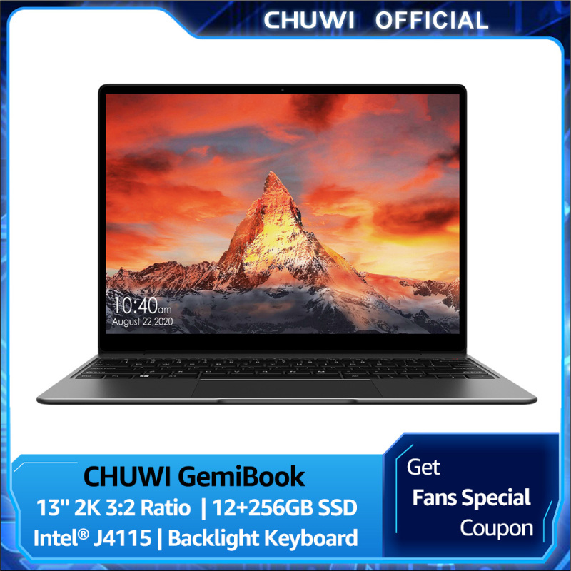 Bảng giá CHUWI Official GemiBook Windows 10 Laptop | 13 2K IPS Screen LPDDR4X 12GB 256GB SSD | Intel Celeron J4115 Quad Core 2.5Ghz | Dula Brand Wifi BT 5.1 Lightweight NoteBook 1 Year Warranty Phong Vũ