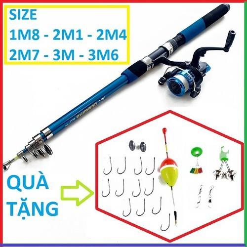 Bộ cần câu máy rút shimano giá rẻ 1m8 2m1 2m4 2m7 3m 3m6