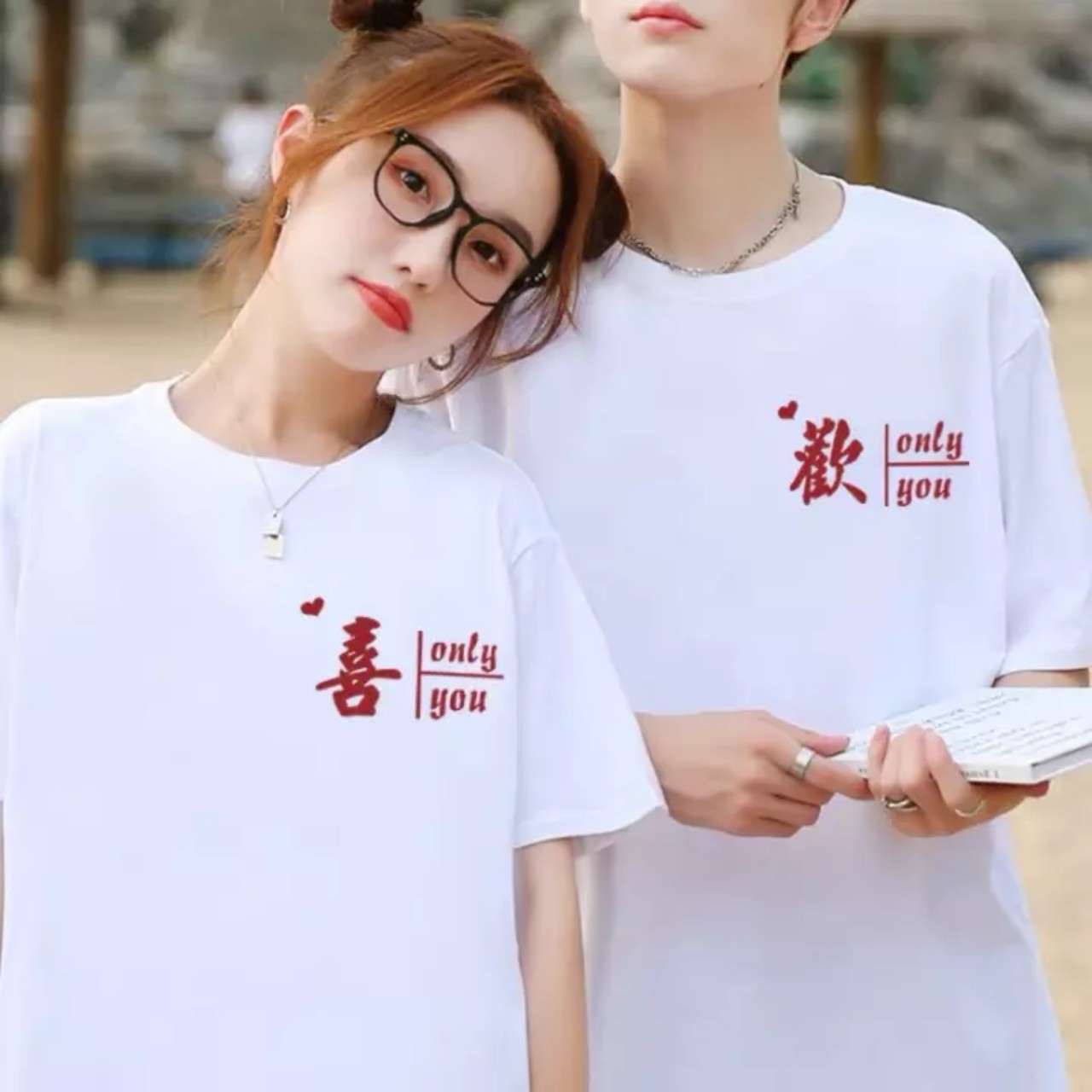 SÉT ÁO ĐÔI NAM NỮ IN HÌNH DỄ THƯƠNG