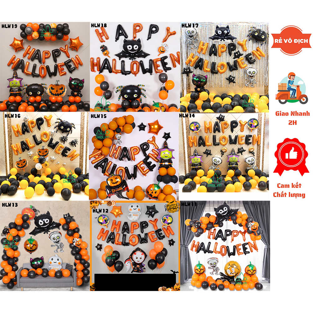 Set bóng trang trí Happy Halloween